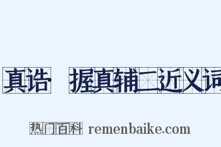 真诰·握真辅二近义词是什么意思的图片